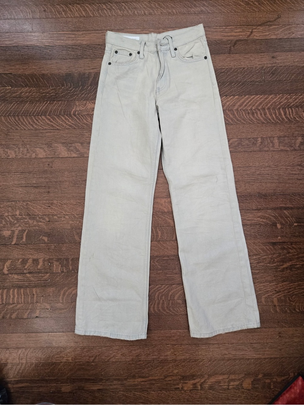 Zara Women's Bootcut Jeans in Light Beige